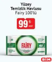 FAİRY YÜZEY TEMİZLİK HAVLUSU 100'LÜ fiyat ve kampanya bilgisi